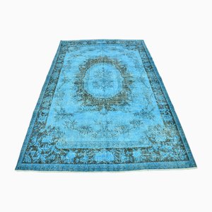 Blauer Vintage Teppich, 1960er