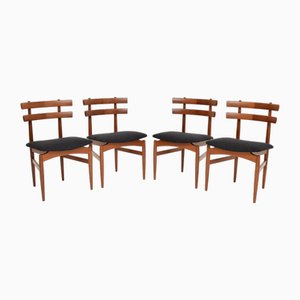 Vintage Danish Teak Dining Chairs attributed to Poul Hundevad, 1960s, Set of 4