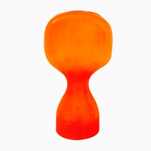 Orange Opalin Tischlampe Tahiti Modell von Jean-Paul Emonds-Alt Design für Philips, 1960er