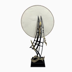 Mid-Century Italian Gold-Plated Lamp by Lanciotto Galeotti for L'Originale, 1970s