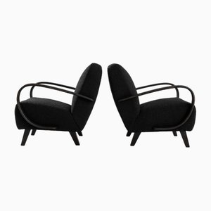 Wooden Armchairs attributed to J. Halabala, 1950s, Set of 2