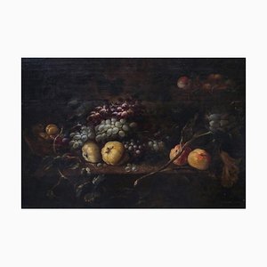 Pieter Van Boekkel o Van Boucle, Bodegón con frutas, década de 1600, óleo a bordo, enmarcado