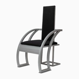Postmodern Steel Armchair, 1980s