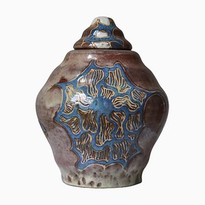 Art Nouveau Ceramic Lidded Jar by Møller & Bøgely, Denmark, 1910s