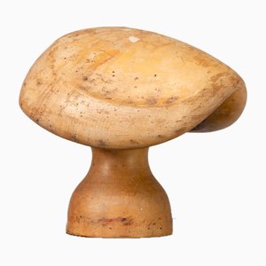 70s Handcarved Mushroom Decorative Object, Unkns