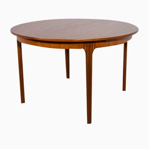 Mid-Century Round Extendable Dining Table from McIntosh, 1960s