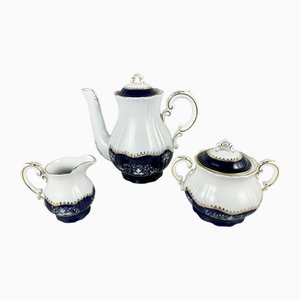 Porcelain Tea Coffee Set from Zsolney, Hungary, 1960s, Set of 15