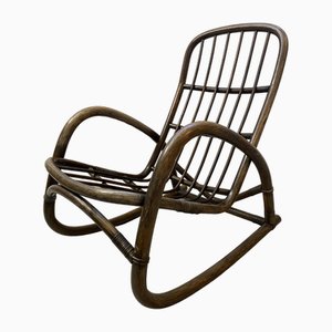 Rattan Outdoor Rocking Chair, Germany, 1970s