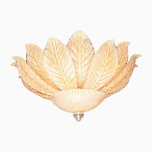 Lámpara de techo vintage de cristal de Murano