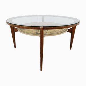Table Basse Mid-Century dans le style de Piero Fornasetti, Italie, 1950s