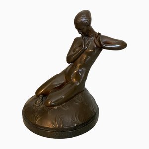 Carl Neuhaus, Art Deco Figur, 1921, Bronze