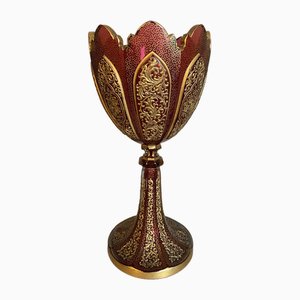 Antique Ruby Glass Vase, 1870
