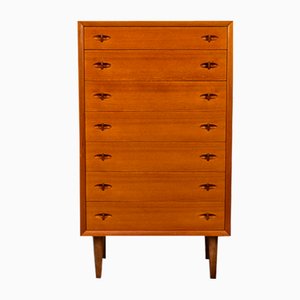 Danish Teak Chest of Drawers by H. W. Klein for Bramin, 1960s