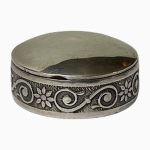 Caja para anillos danesa vintage de plata de ley de JA Christensen, años 50