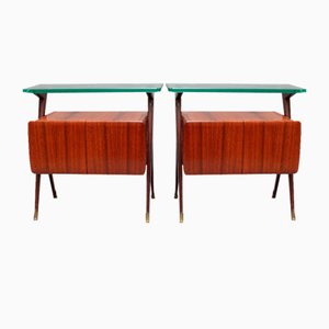 Tables de Chevet Vintage, Italie attribuées à Silvio Cavatorta, 1950s, Set de 2