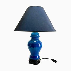 Chinese Turquoise Glazed Ceramic Table Lamp, 1950