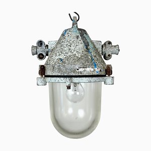 Graue Industrielle Explosionssichere Lampe aus Aluminiumguss von Elektrosvit, 1970er