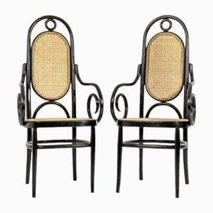 Sillas con reposabrazos Mod N ° 17 de Michael Thonet. Juego de 2