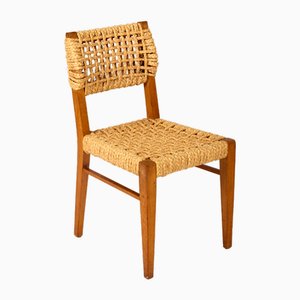 Wood and Rope Chair from Audoux & Minet, 1960s