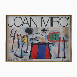 Affiche de l'Exposition Joan Miro, 1986, Papier, Encadrée