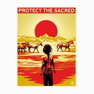 Shepard Fairey, Protect The Sacred, 2014, Handsigned Screenprint