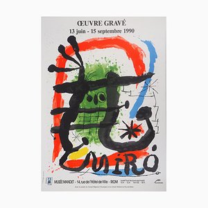 Joan Miro, Figur mit Hut und Stern, 1990er, Lithografisches Poster