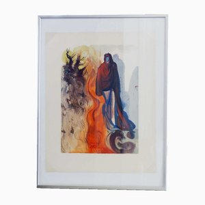 Salvador Dali, Aparición de Dante, años 60, Xilografía