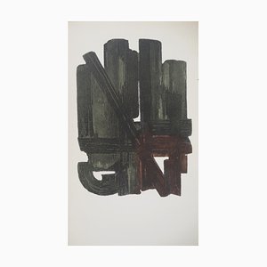 Pierre Soulages, Warm Water VIII, 1957, Lithograph and Stencil