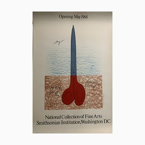 Claes Oldenburg, Scheren-Obelisk, 1968, unsigniertes Poster