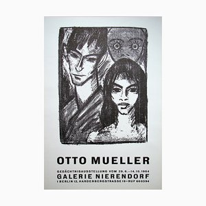 Otto Mueller, Pareja de gitanos, 1964, Cartel de exposición litográfica