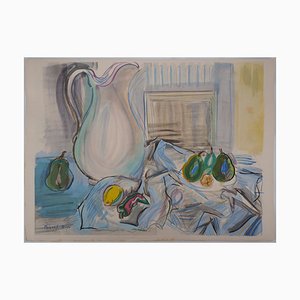 Raoul DUFY, Pears and white pot, 1953, Lithograph