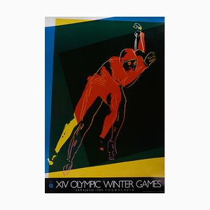 Andy Warhol, Jeux Olympiques d'hiver, 1984, Affiche originale