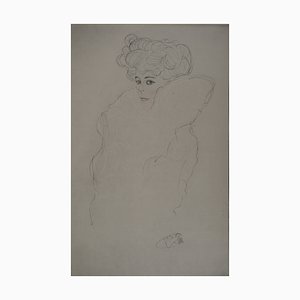 Gustav Klimt, Lady with a Boa, 1929, Lithograph