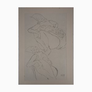 Gustav Klimt, Two Nude Studies, 1919, Signed Lithograph