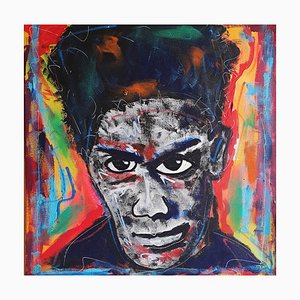 Spaco, JM Basquiat, 2023, Tecnica mista su tela