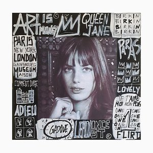 Spaco, Jane Birkin, 2023, Mixed Media on Canvas