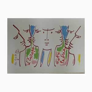 Jean Coteau, Europe Our Homeland 2, 1961, Lithograph
