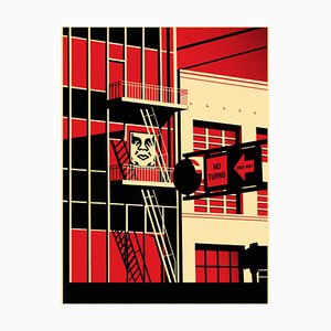 Shepard Fairey, SF Fire Escape Print, 2011, Serigrafía