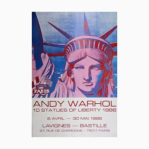 Andy Warhol, 10 estatuas de la libertad, 1986, Póster original