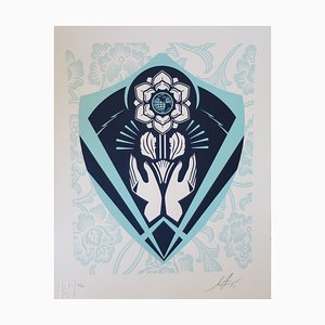 Shepard Faireyr, Respect and Justice Letterpress, 2016, Screen print