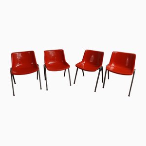 Tecno Modus Stühle von Osvaldo Borsani für Tecno, 4er Set