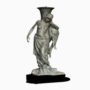 Large French Life Size Bronze Fountain, 1860