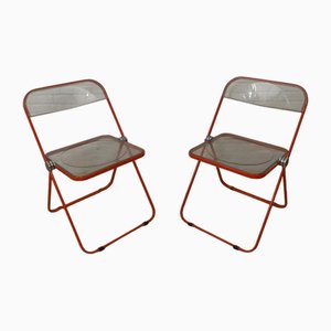 Plia Chairs attributed to Giancarlo Piretti for Castelli / Anonima Castelli, Set of 2
