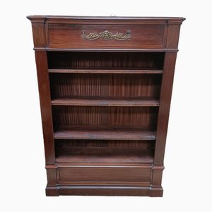 Late 19th Century Open Library in Mahogany and Veneer