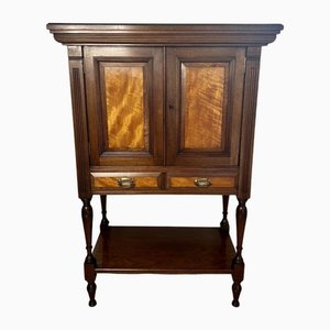 Victorian Mahogany and Satinwood Side Cabinet, 1880s