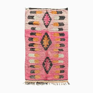 Traditional Pink Berber Boujad Handmade Area Rug