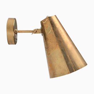 Mid-Century Finnish Model A4 Wall Lamp in Brass by Paavo Tynell for Idman, 1950s