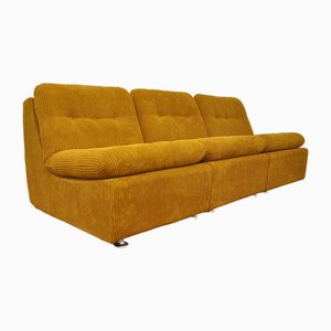 Corduroy Modular Sofa, 1970s, Set of 3