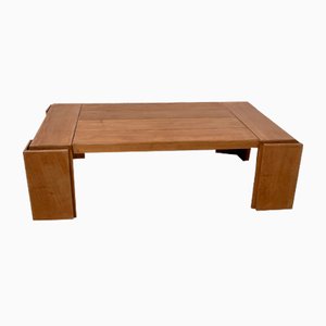 Rectangular Elm Coffee Table in the style of Maison Regain, 1960s
