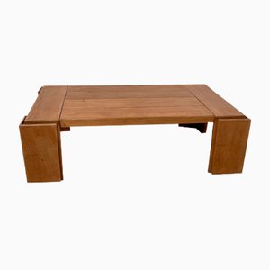 Table Basse Rectangulaire en Orme de style Maison Regain, 1960s